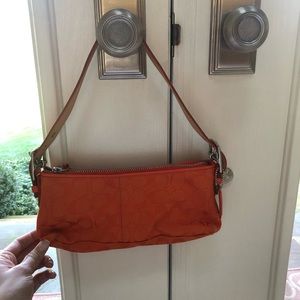 Orange coach bag